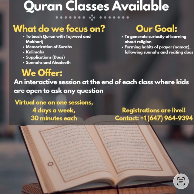 Online Quran Classes for kids and Adults.