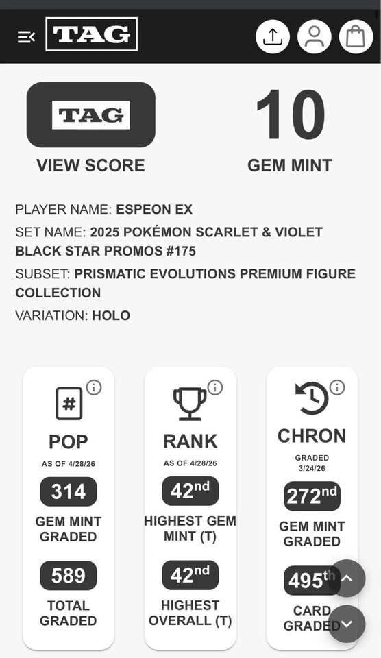 Espeon Ex SV Promo Holo Tag 10 - photo 2