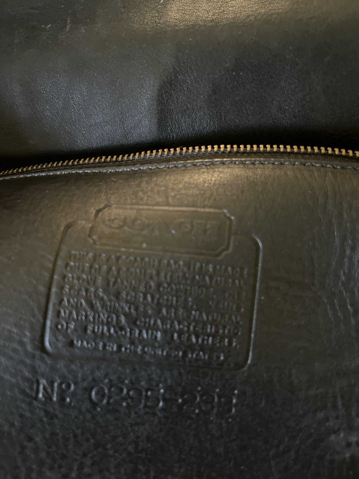 Vintage Coach Leather Black USA Made Messenger Bag