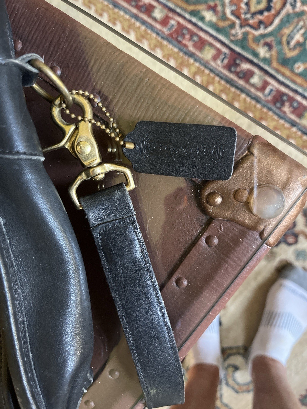 Vintage Coach Leather Black USA Made Messenger Bag - photo 4
