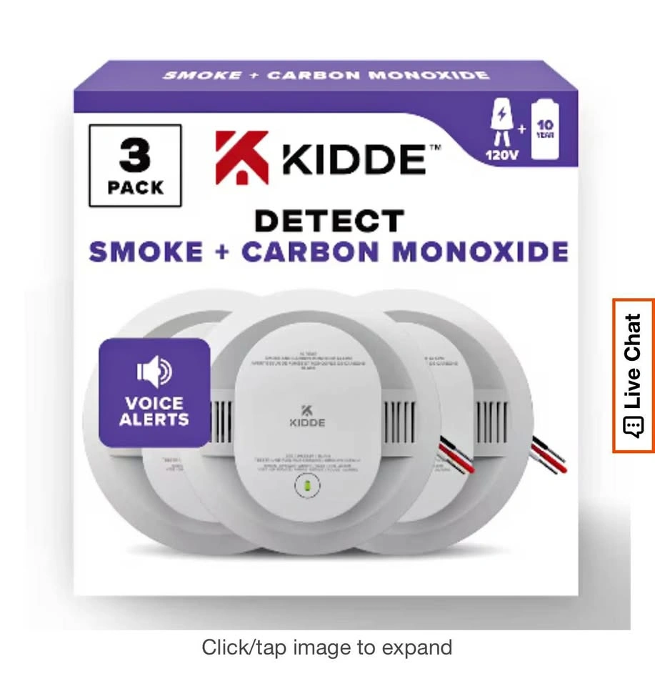 Kidde Detect Smoke + Carbon Monoxide Alarm 3-Pack