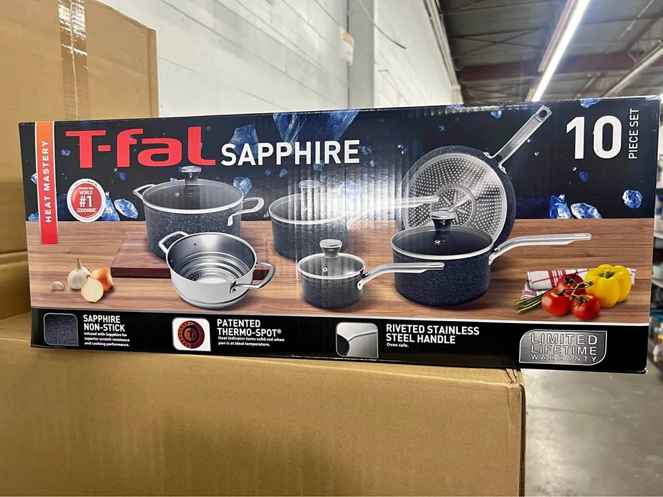 T-fal Sapphire 10 Piece Cookware Set