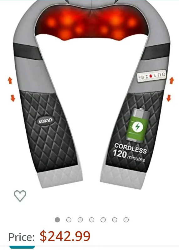 ATMOKO Shiatsu Neck Back Shoulder Massager with Heat image indicator(3)