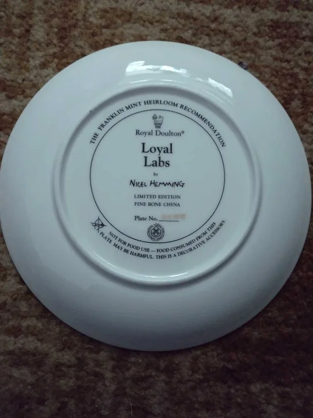 Plate : Dog Black Labrador retriever image indicator(2)