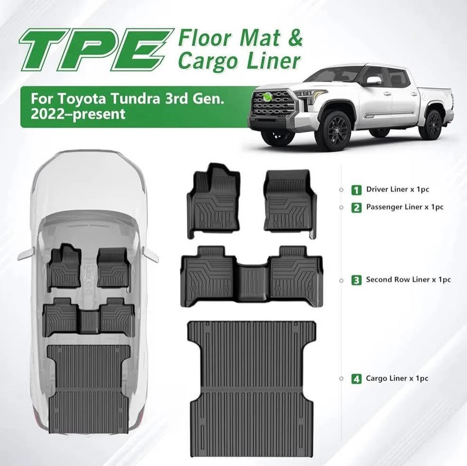 Toyota Tundra Floor Mats & Bed Liner (2022-2026) - photo 2