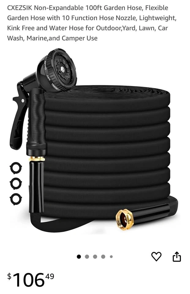 100 FT. PVC Non-Expandable Garden Hose
