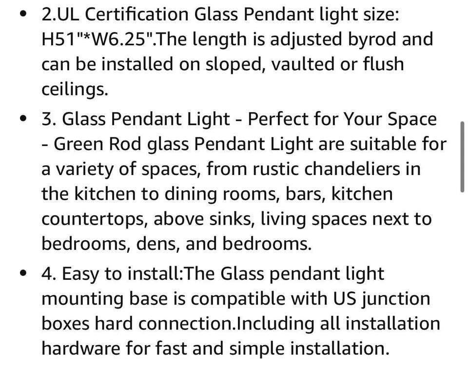 Pendant Lights - Glass (3 Pack) BNIB - photo 4
