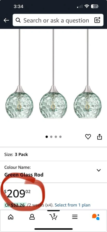 Pendant Lights - Glass (3 Pack) BNIB - photo 5