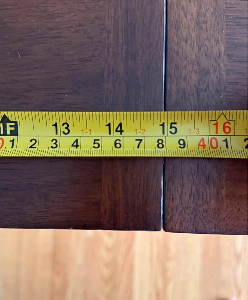 Dark wood extendable dining table glass inserts - photo 4