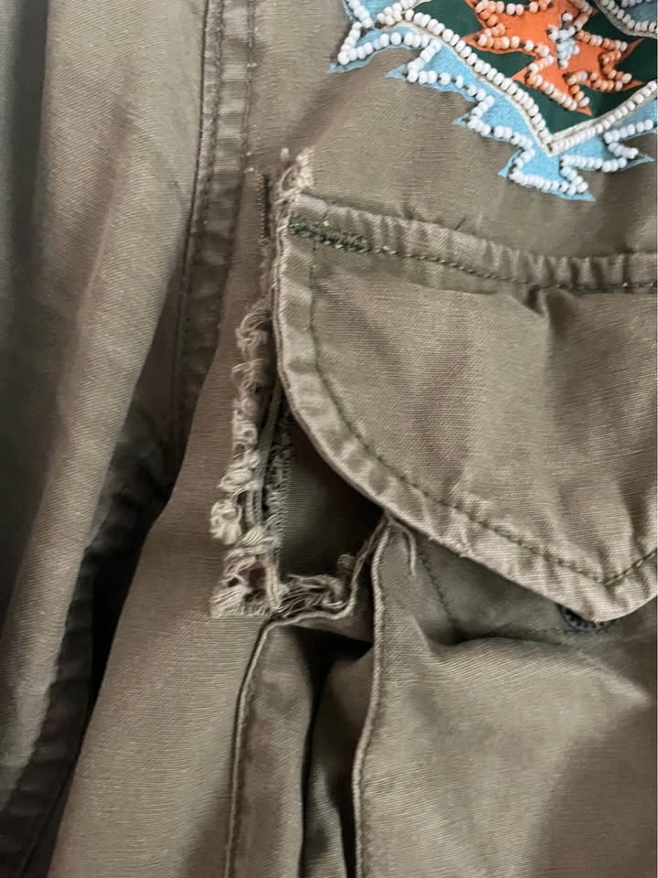 NEEDS MENDING - Ralph Lauren Denim & Supply Hand Beaded Military - photo 2
