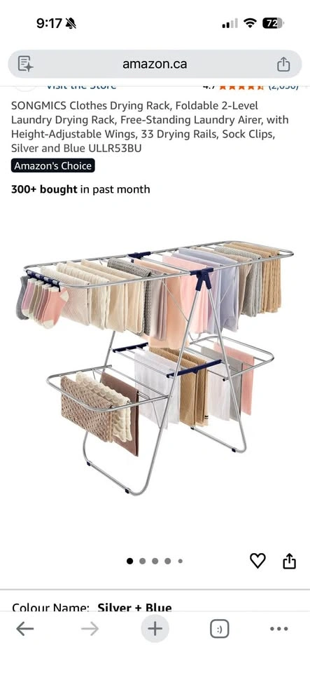 Foldable 2-Level Drying Rack