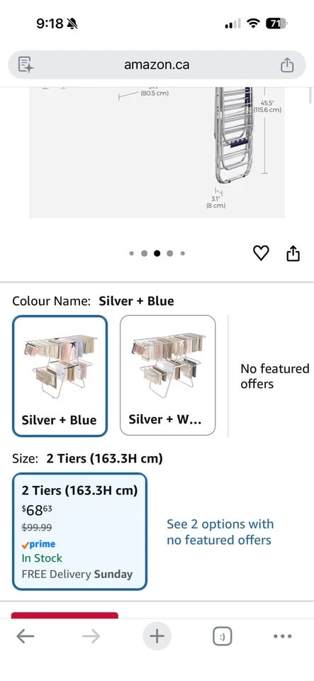 Foldable 2-Level Drying Rack - photo 2
