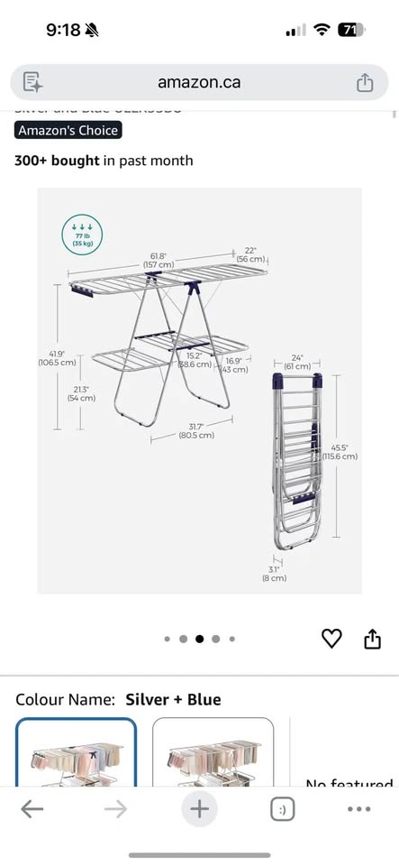 Foldable 2-Level Drying Rack - photo 3