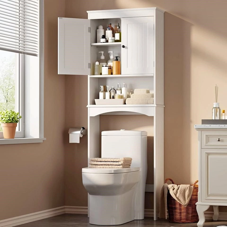 New Over-The-Toilet Storage Cabinet - White - Bathroom Space Sav