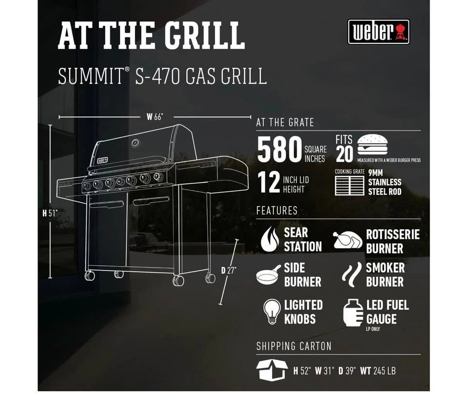 Weber Summit S-470 Stainless Steel Grill - photo 4