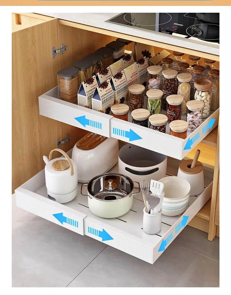 UMDONX Expandable Kitchen Drawers - Set of 2 - No Drill