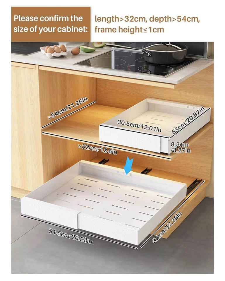 UMDONX Expandable Kitchen Drawers - Set of 2 - No Drill - photo 2