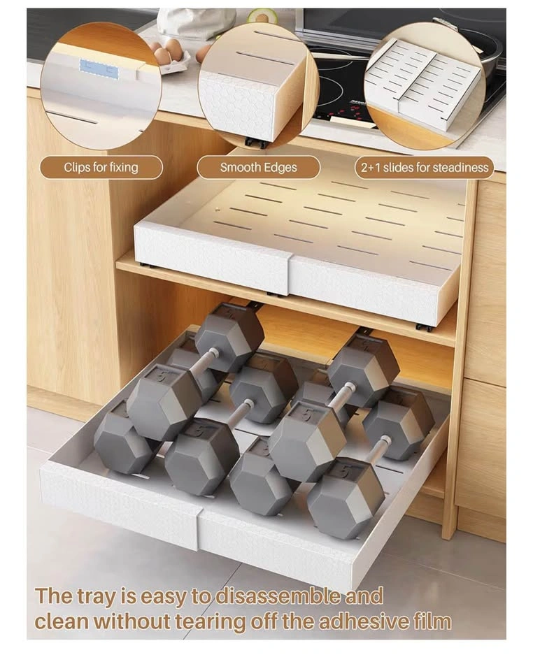 UMDONX Expandable Kitchen Drawers - Set of 2 - No Drill - photo 3