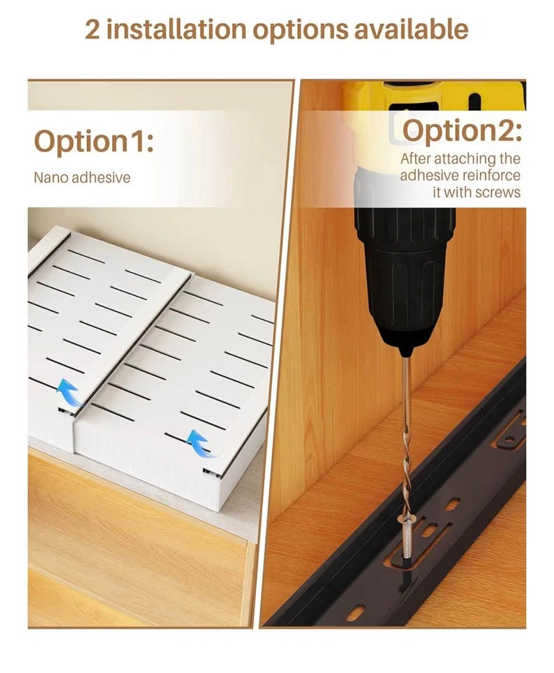 UMDONX Expandable Kitchen Drawers - Set of 2 - No Drill - photo 4