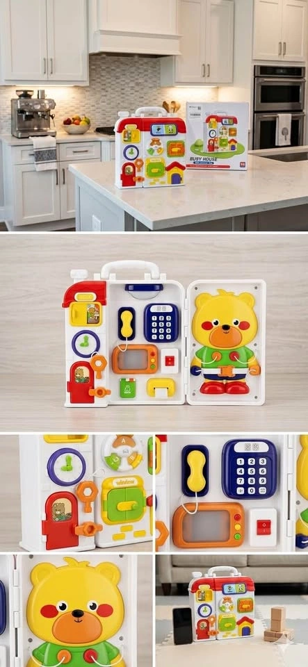 Montessori Busy House Sensory Toy - 54-in-1 Toddler Learning Boa
