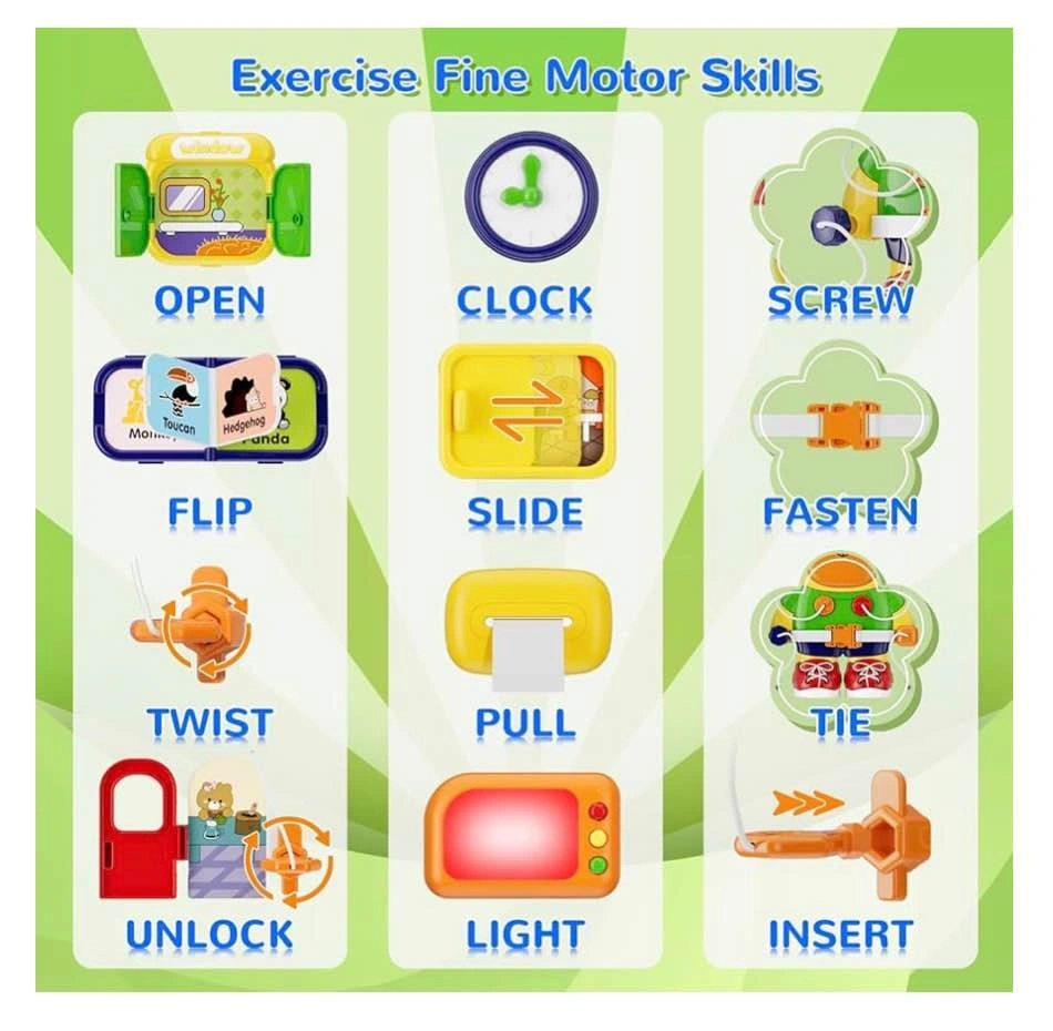 Montessori Busy House Sensory Toy - 54-in-1 Toddler Learning Boa - photo 3
