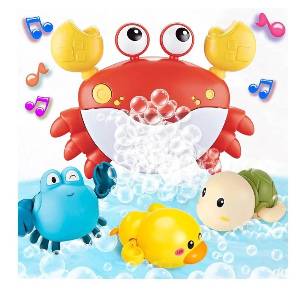 Musical Crab Bubble Maker – Toddler Bath Toy Set with 12 Songs & - photo 2