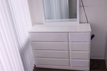 Solid 8 Drawer All White Dresser and Mirror - photo 5
