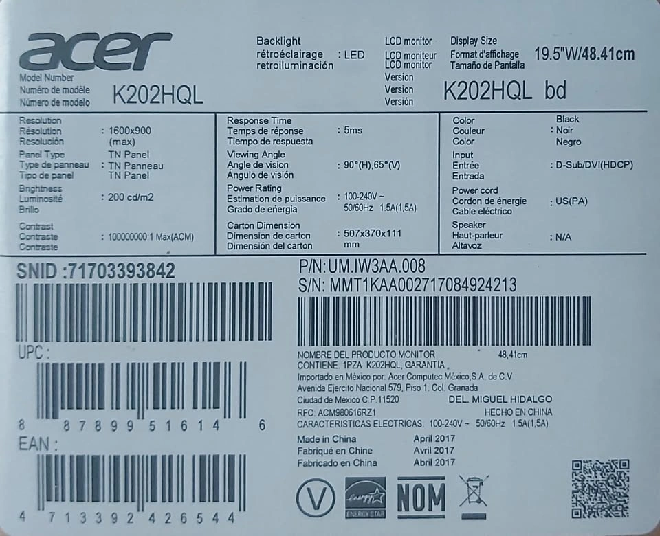 Acer K2 Series LCD Monitor - photo 4