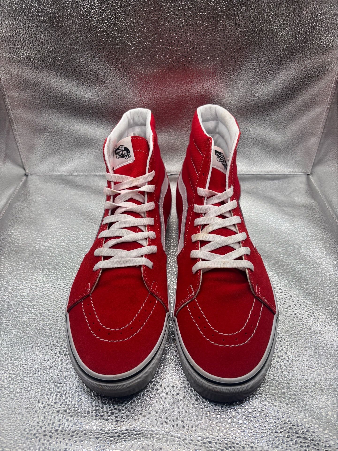 Red White High Top Vans - Men's Size 12 - photo 2