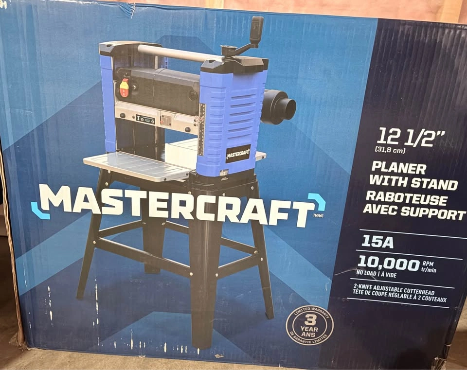 Mastercraft 12.5” Planer w/ Stand – 15A Heavy Duty (In Box) - photo 3