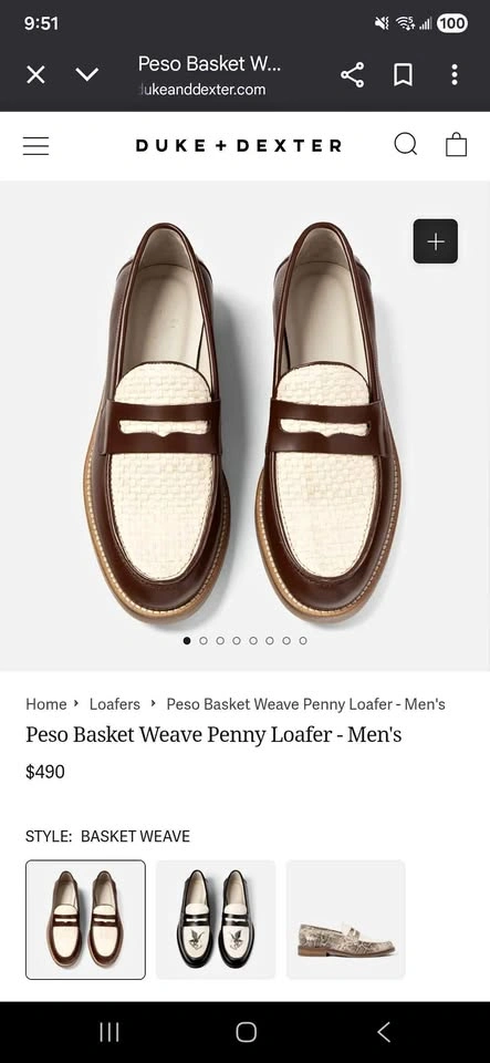 Peso Duke + Dexter Exclusive Loafers - Men's Size 12