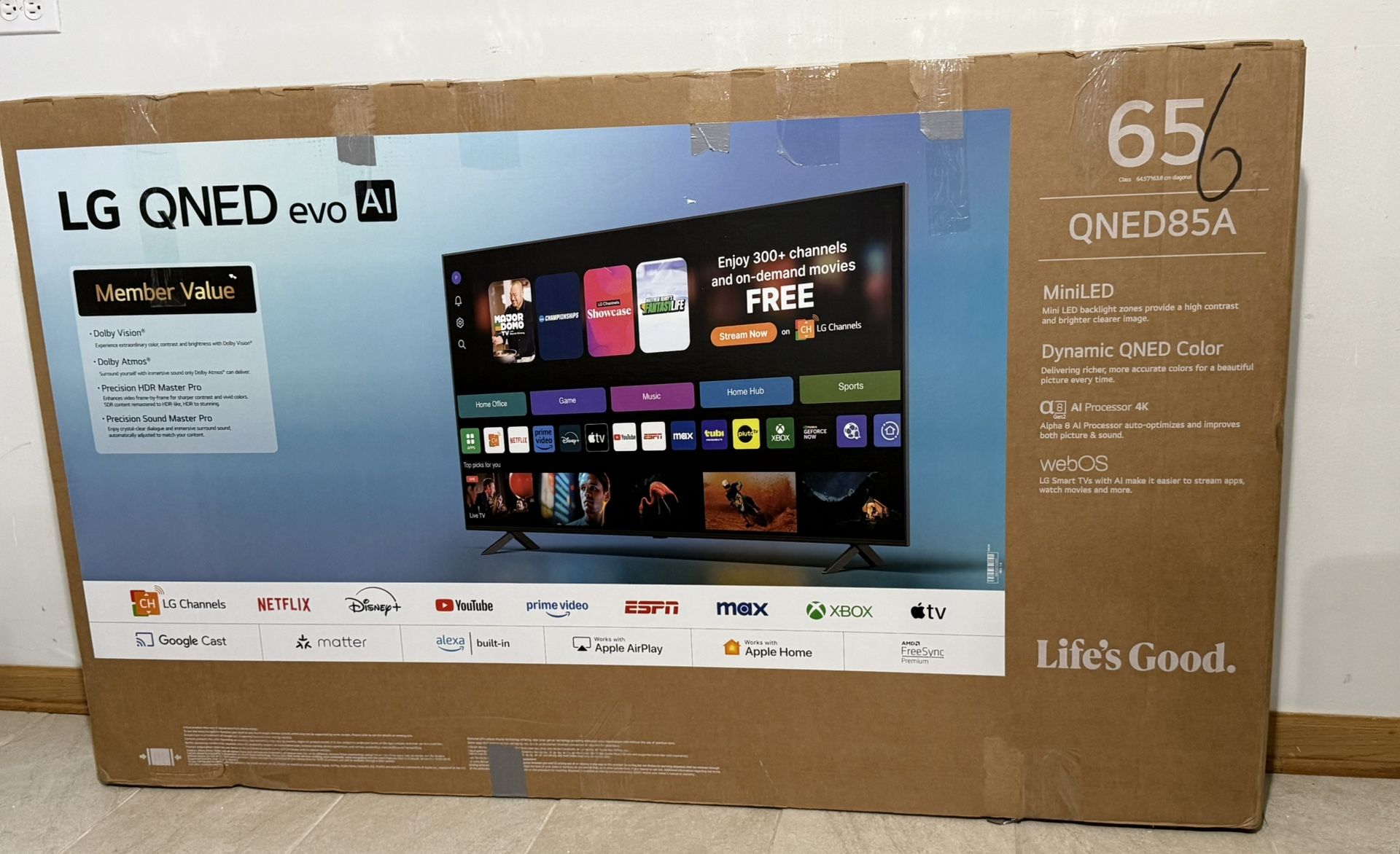 LG 65" OLED evo AI C5 Series 4K Smart TV & 65" QNED evo AI QNED8