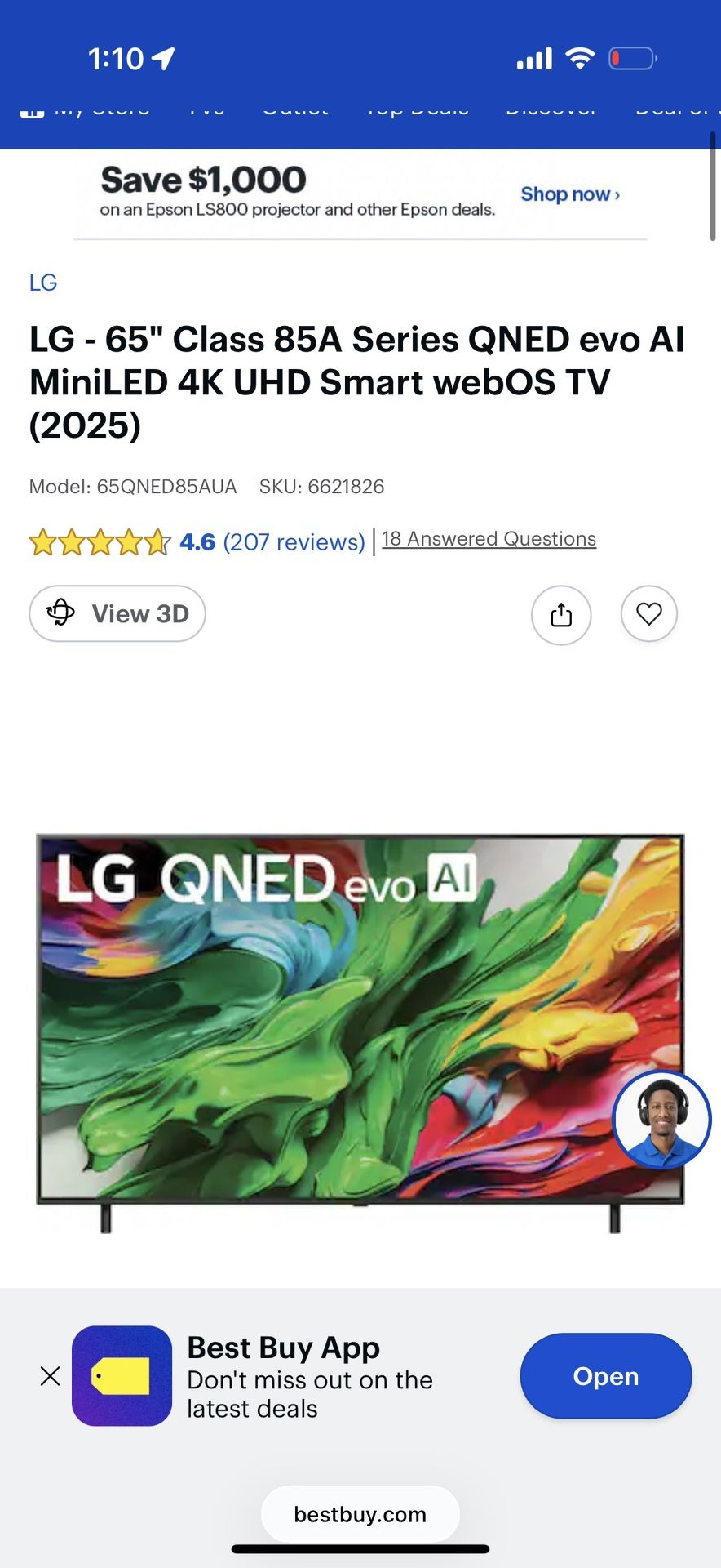 LG 65" OLED evo AI C5 Series 4K Smart TV & 65" QNED evo AI QNED8 - photo 2