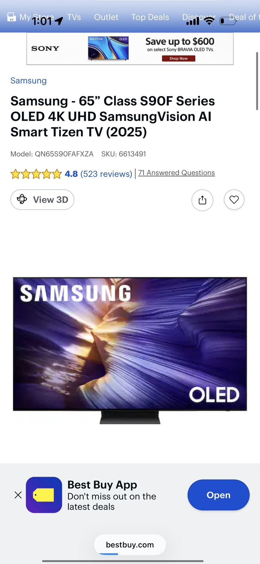 Samsung 65" Class S90F OLED Series 4K Smart TV - photo 2