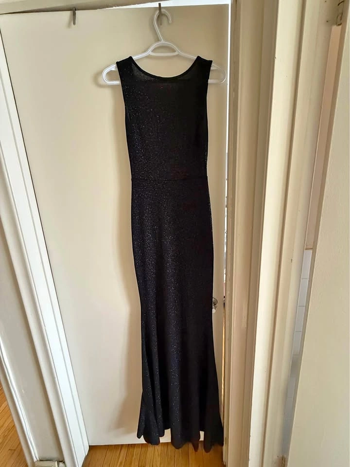 Black Bow Open Back Dress