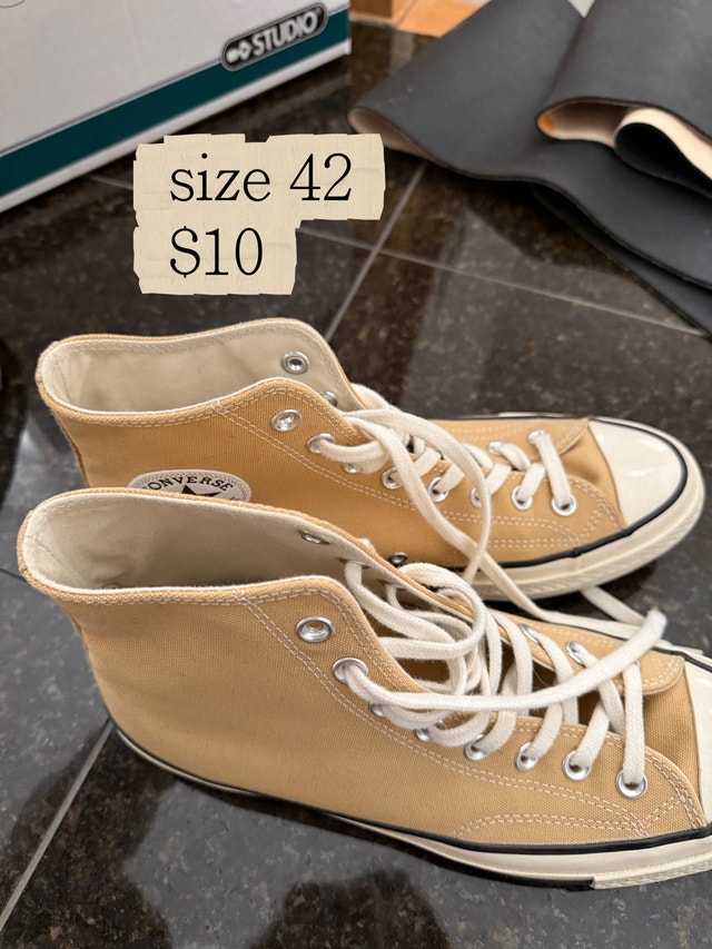Converse Chuck Taylor High-Top Sneakers - Tan - Size 42