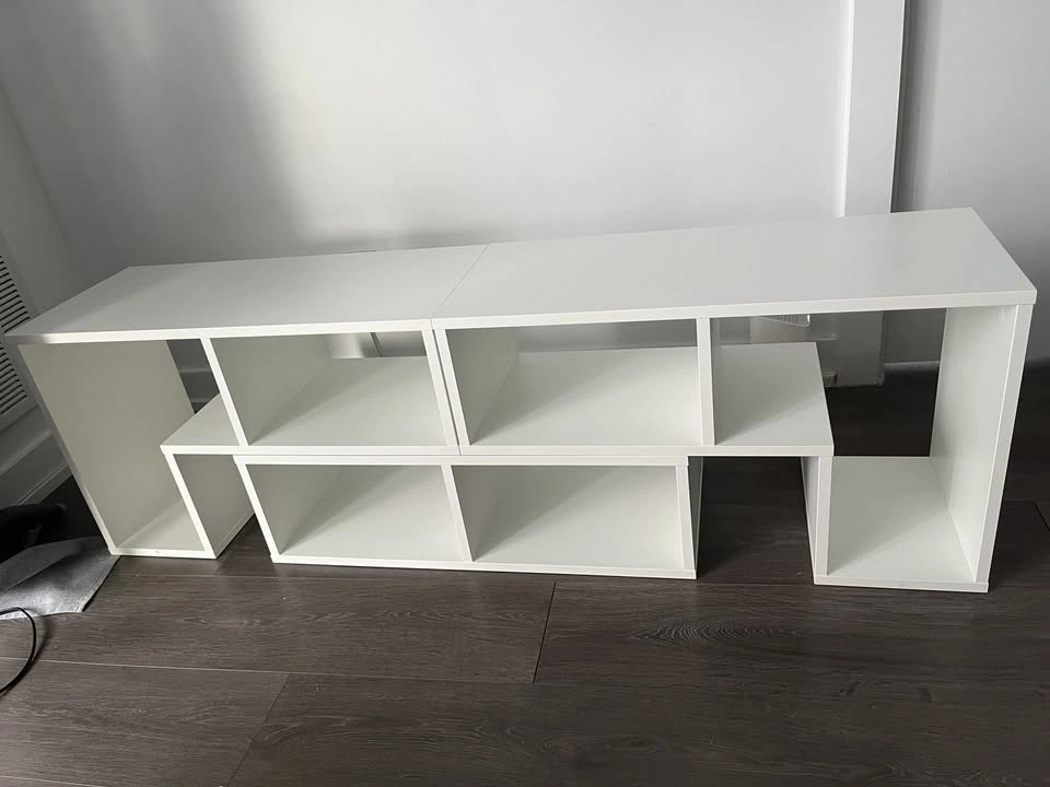 3-piece TV Stand (Up to 65" TV) White - photo 3