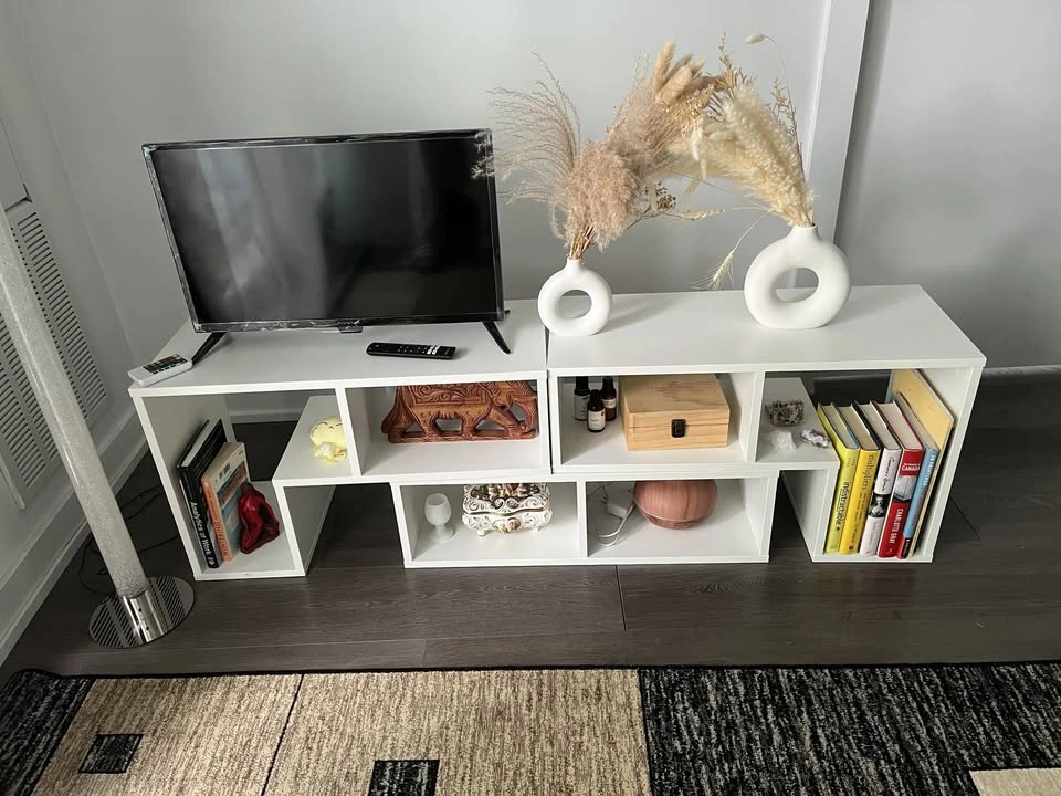 3-piece TV Stand (Up to 65" TV) White - photo 4