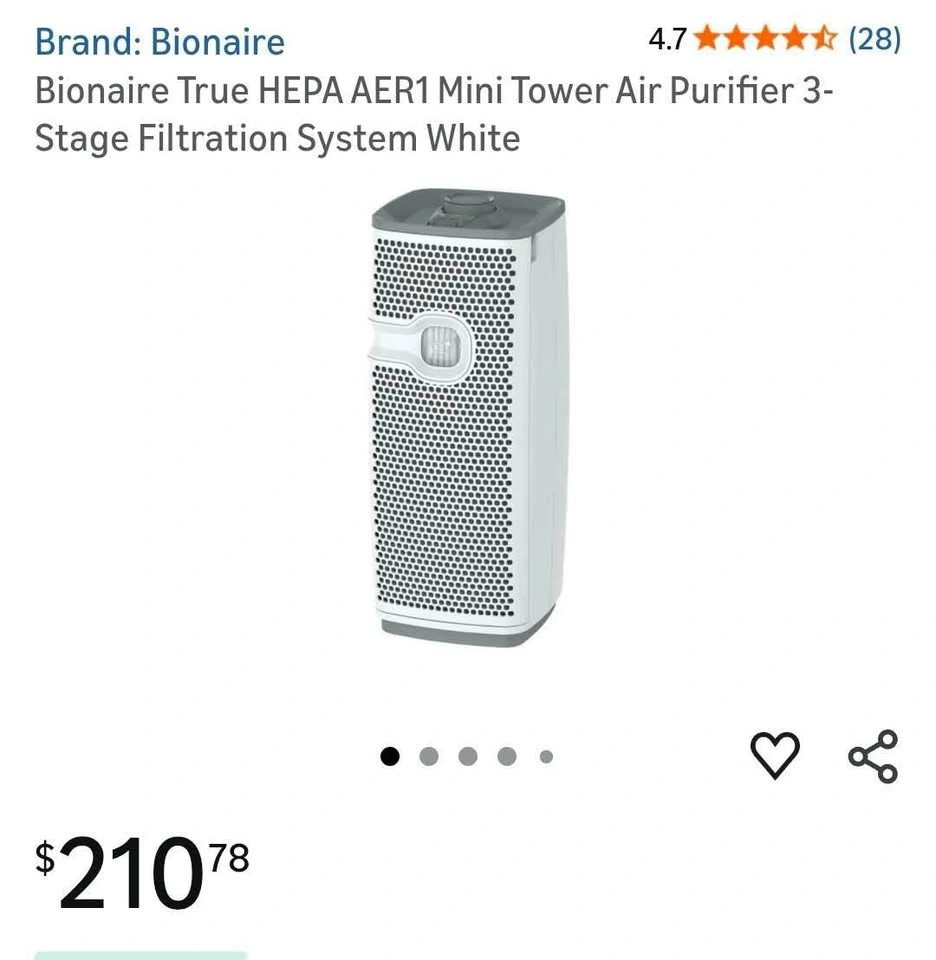 AER1 3x Lot Sunbeam Bionaire Air Cleaners Purifiers +15 filters - photo 3