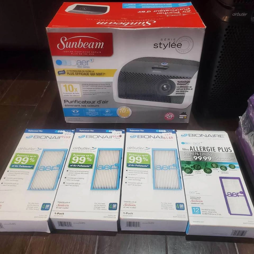 AER1 3x Lot Sunbeam Bionaire Air Cleaners Purifiers +15 filters - photo 5