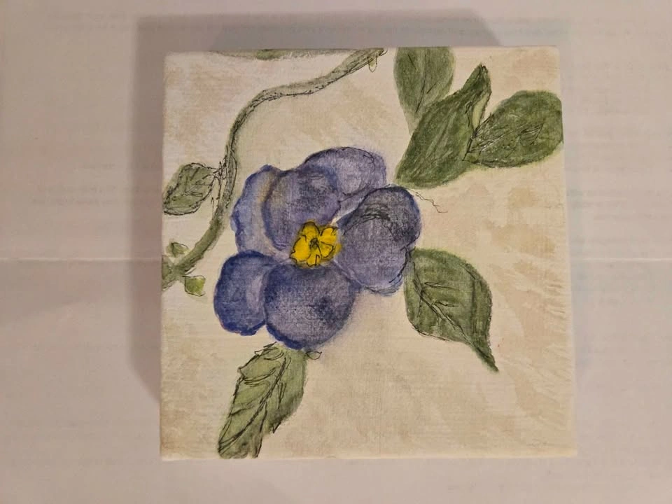 Hand Painted, Signed, Original Artwork - Floral - photo 3