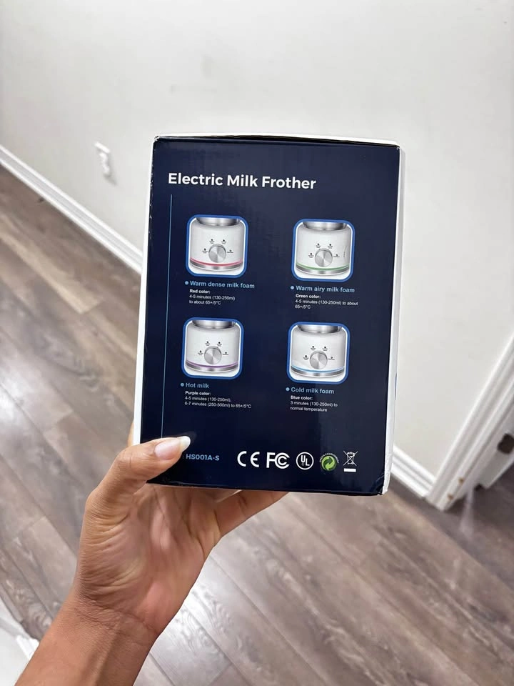 Electric Milk Frother 600W HS001A-S White - photo 2