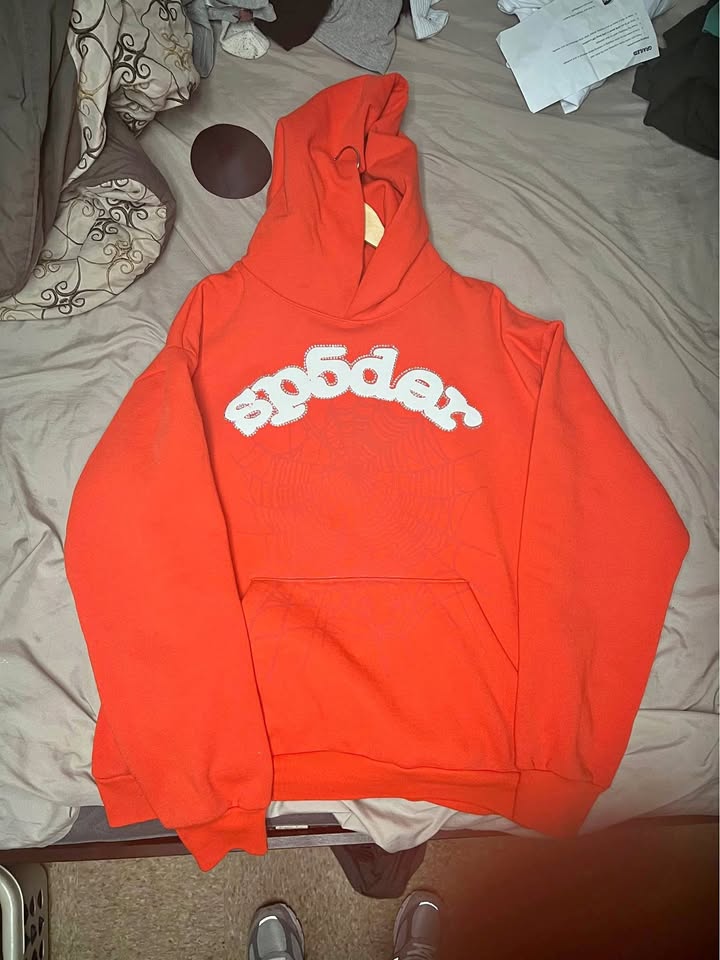 sp5der web hoodie orange