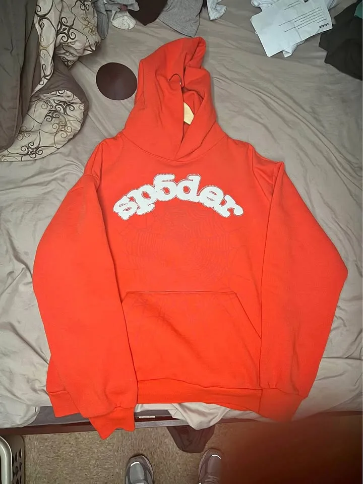 sp5der web hoodie orange thumbnail