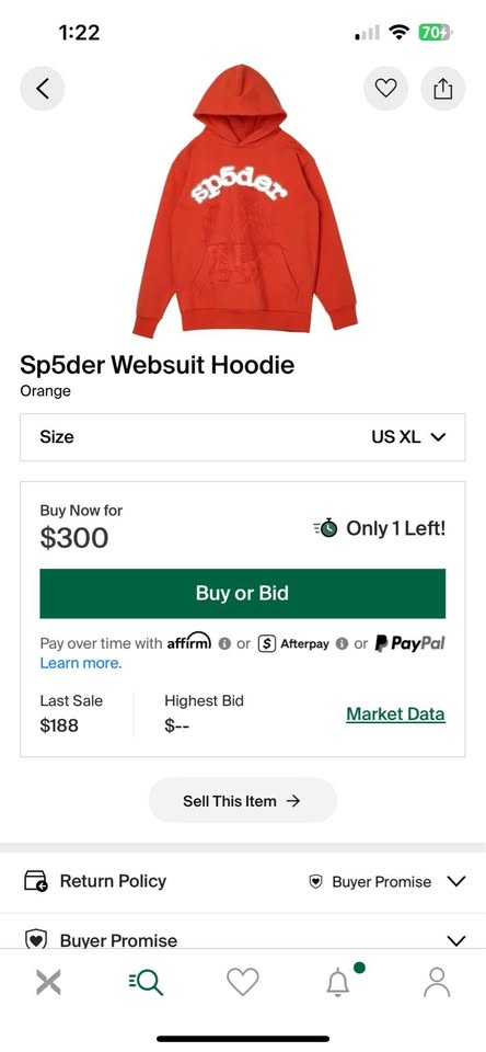 sp5der web hoodie orange - photo 4