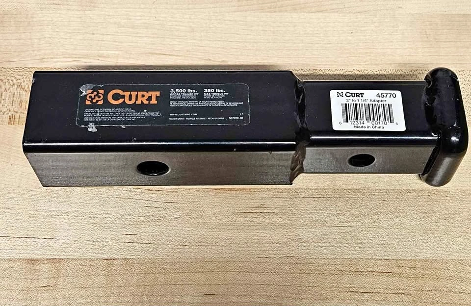 CURT 2" to 1-1/4" Receiver Adapter for Trailer Hitch