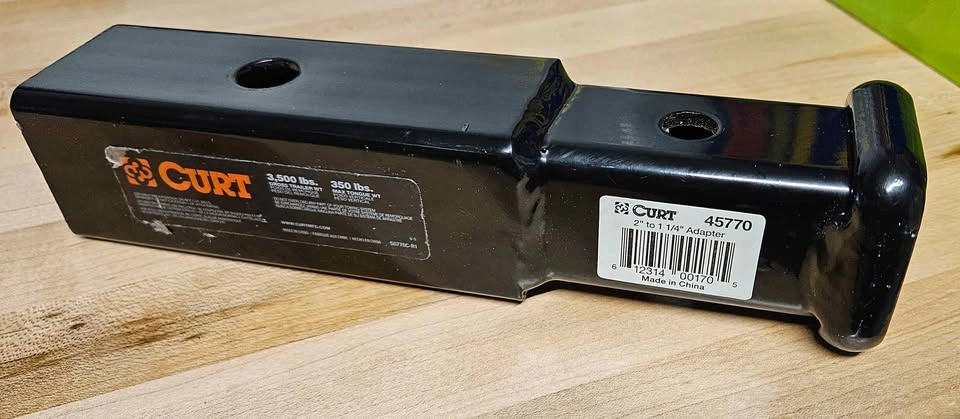 CURT 2" to 1-1/4" Receiver Adapter for Trailer Hitch - photo 3