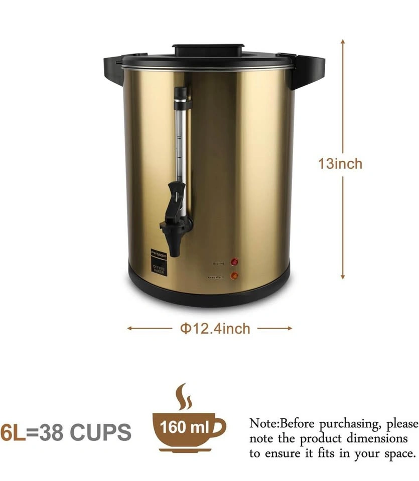 Gold 38-Cup 6L Coffee Urn, Electric Dispenser - photo 4