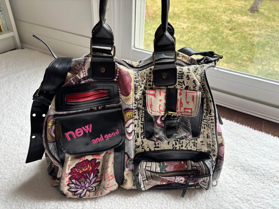 Desigual Y2K Vintage Patchwork Floral Satchel - photo 3
