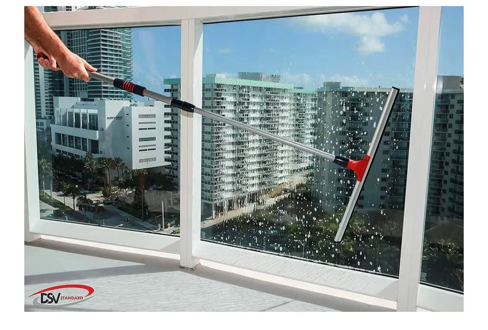 Squeegee Broom for Floors, Tiles, Garage, Deck, Bathroom, Window - photo 4